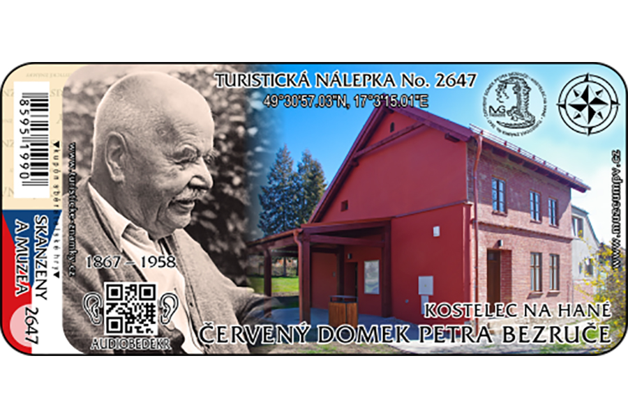 Červený domek Petra Bezruče má turistickou známku